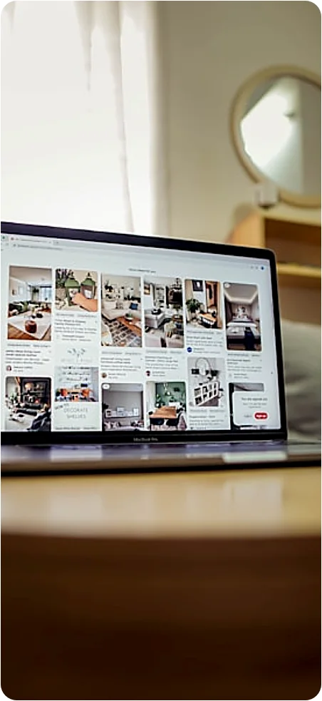website design on monitor