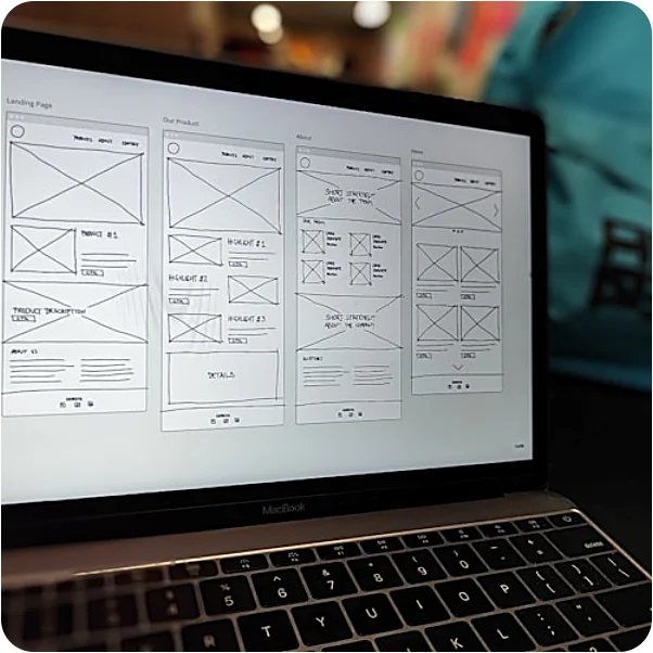 design on laptop screen